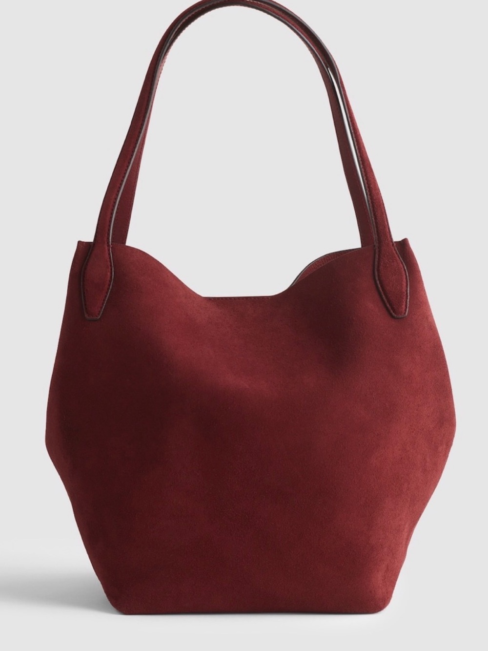 Madewell Sangria Suede Shoulder Bag The Shopper Tote #060